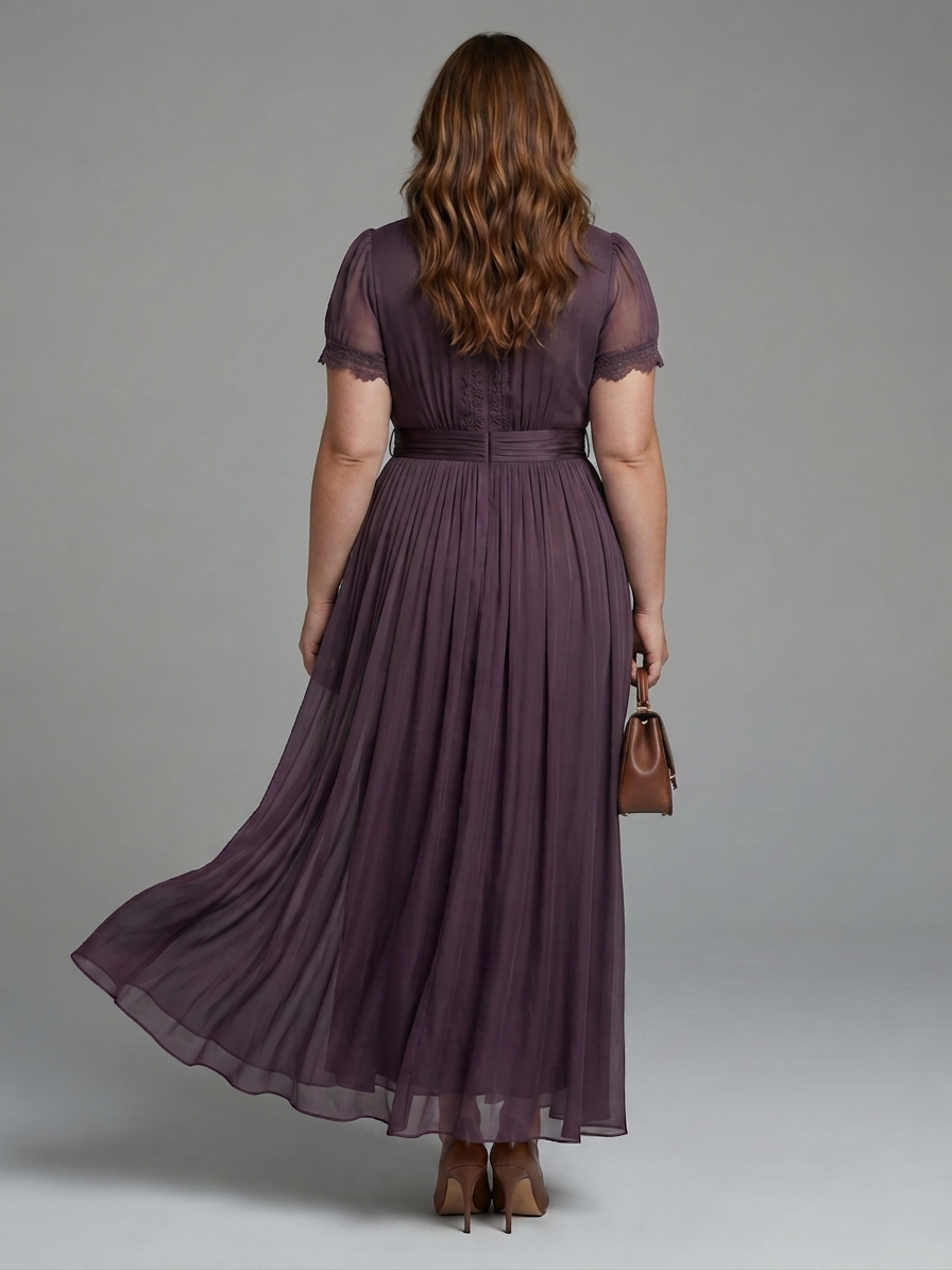 Belen | Robe Maxi à Taille Froncée avec Ouverture en Forme de Clef