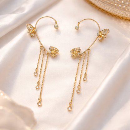 Boucles d’oreilles papillon à franges