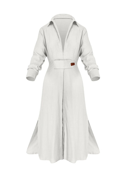 Robe Slim V-Neck Wynne : Élégante Déclaration Bleu Ciel