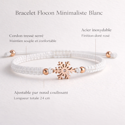 Braided Snowflake Charm Bracelet