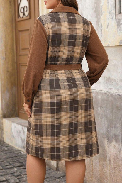 Dilys - Robe en Velours Côtelé Rétro