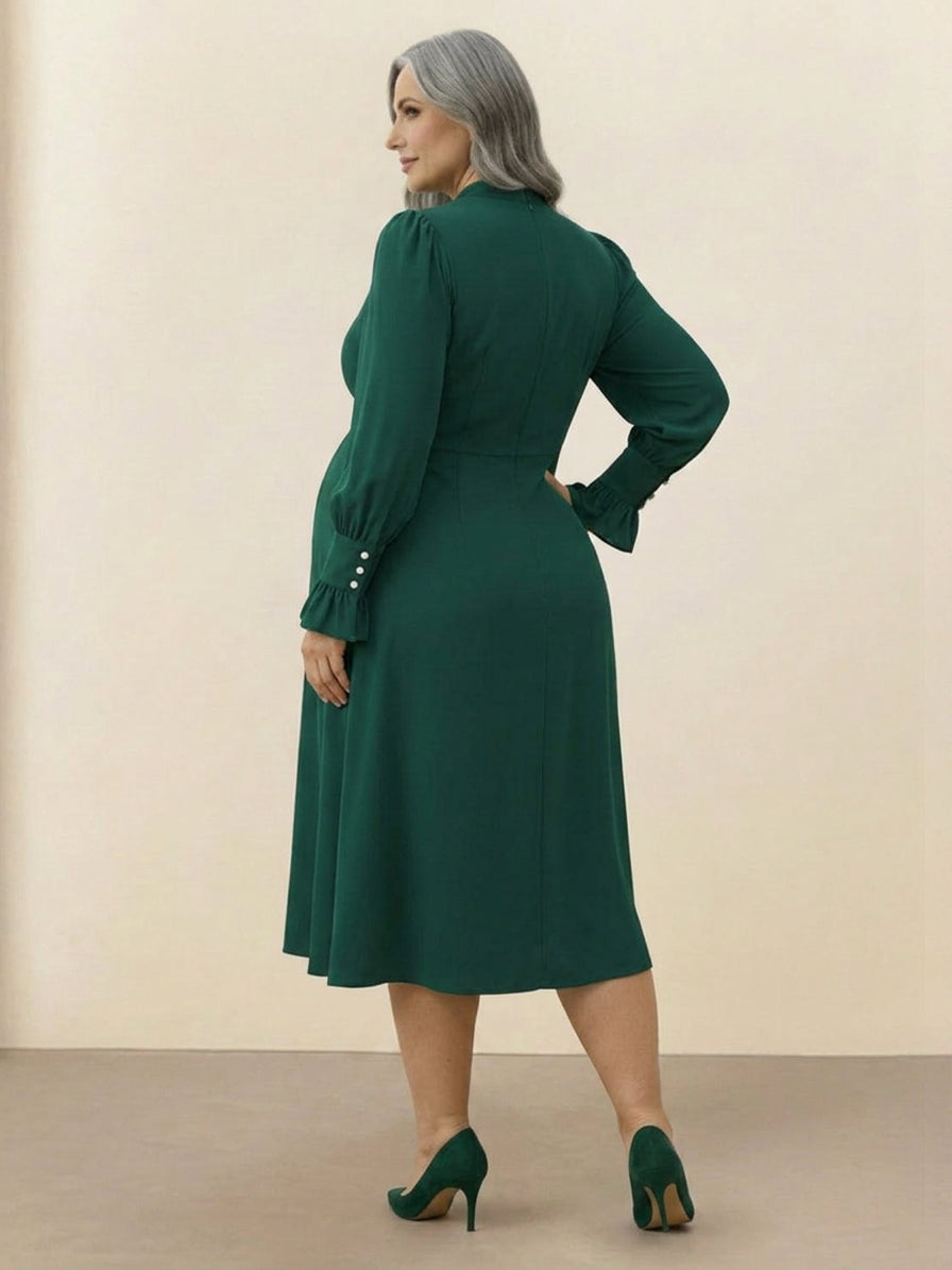Bellamy - Robe Midi V-Cintrée Amincissante