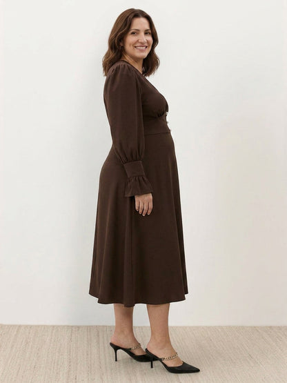 Bellamy - Robe Midi V-Cintrée Amincissante