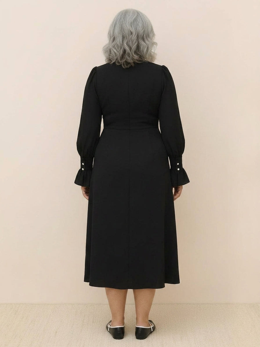 Bellamy - Robe Midi V-Cintrée Amincissante