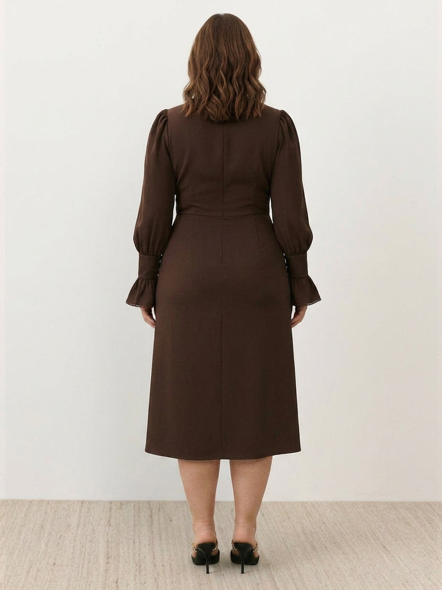 Bellamy - Robe Midi V-Cintrée Amincissante