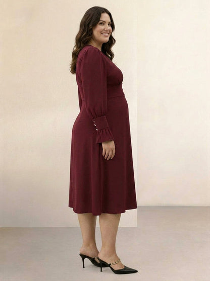 Bellamy - Robe Midi V-Cintrée Amincissante