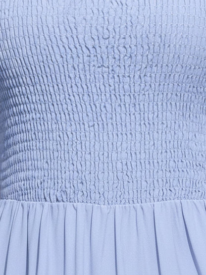 Cassia - Robe Maxi Sans Manches Froncée