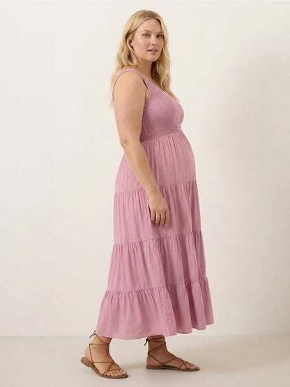 Cassia - Robe Maxi Sans Manches Froncée