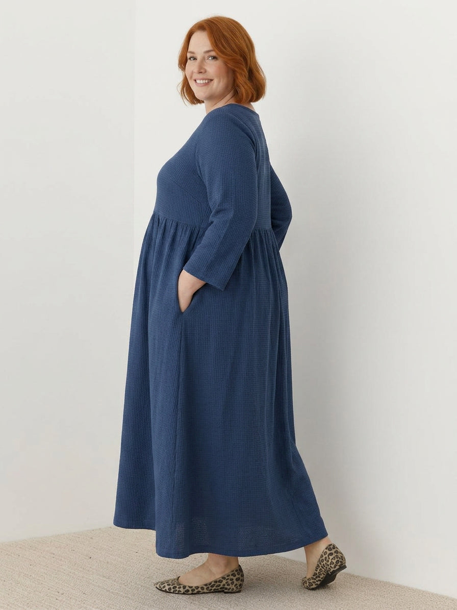 Iona - Robe Taille Empire en Coton-Lin