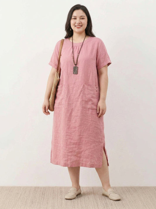 Saskia - Robe Midi en Lin