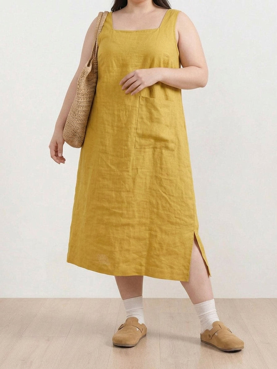 Saskia - Robe Midi en Lin