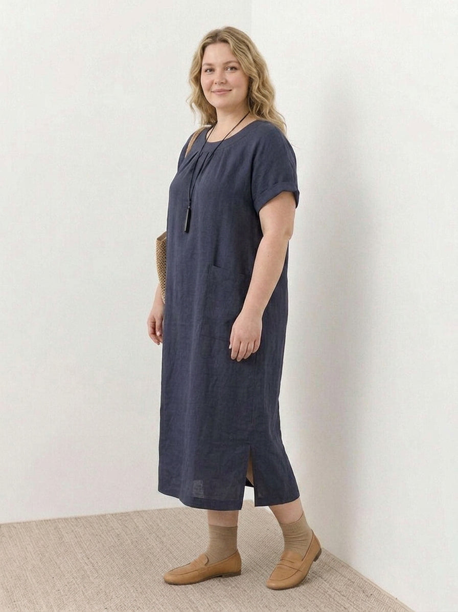 Saskia - Robe Midi en Lin