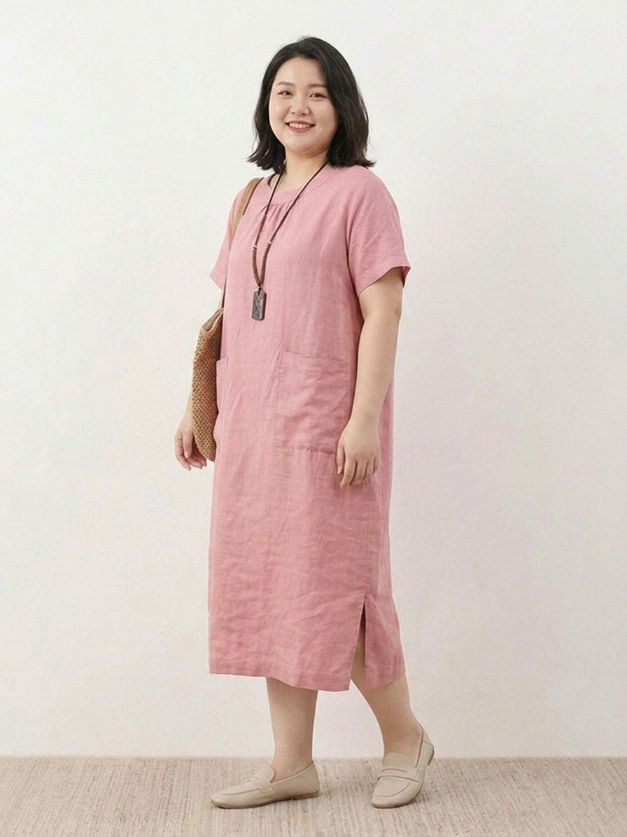 Saskia - Robe Midi en Lin