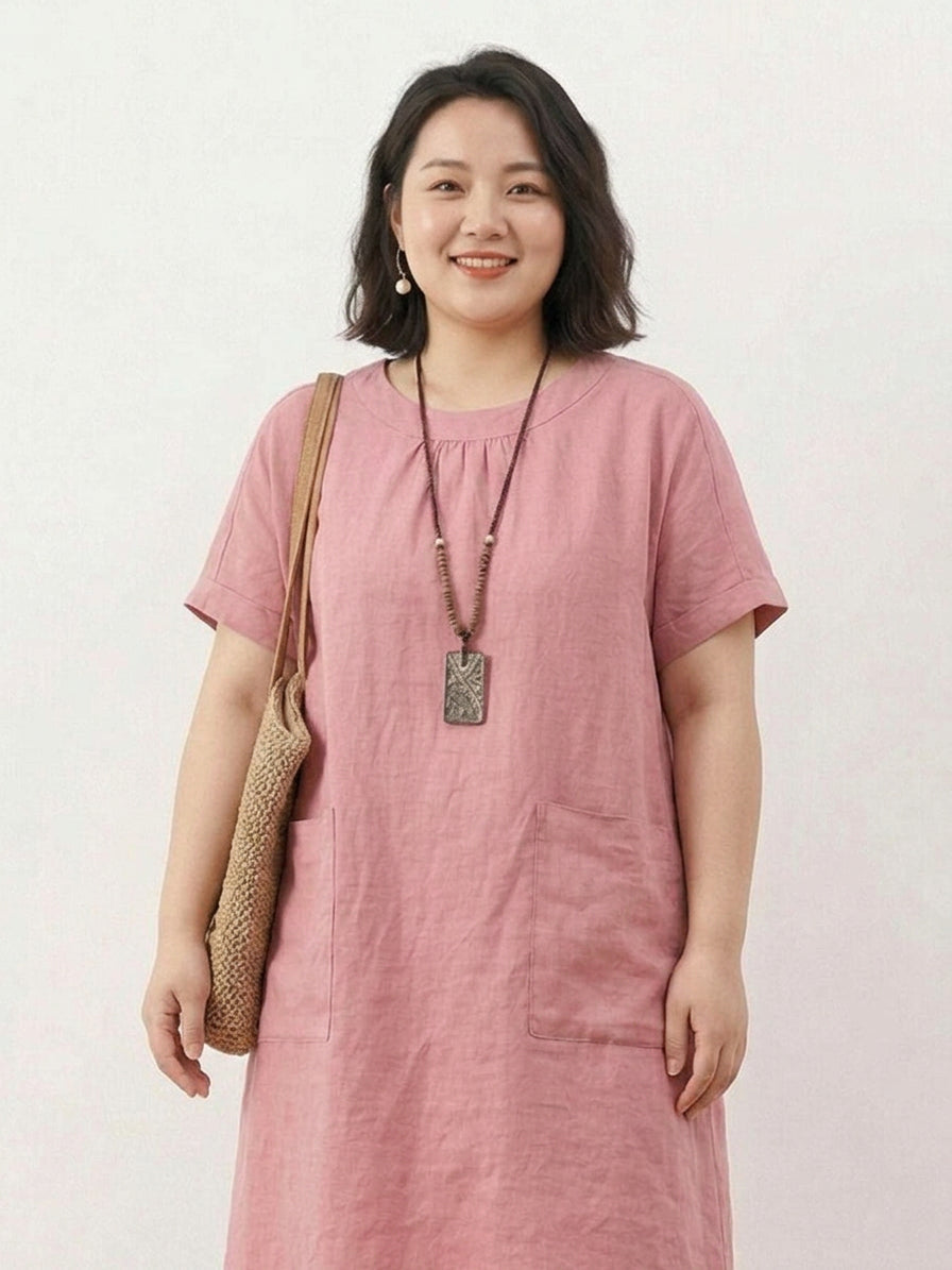 Saskia - Robe Midi en Lin