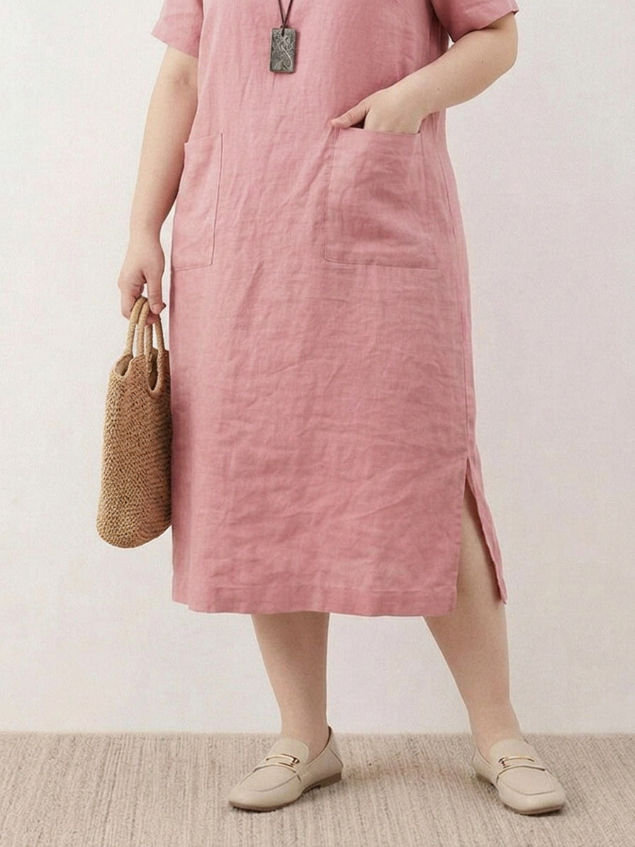 Saskia - Robe Midi en Lin