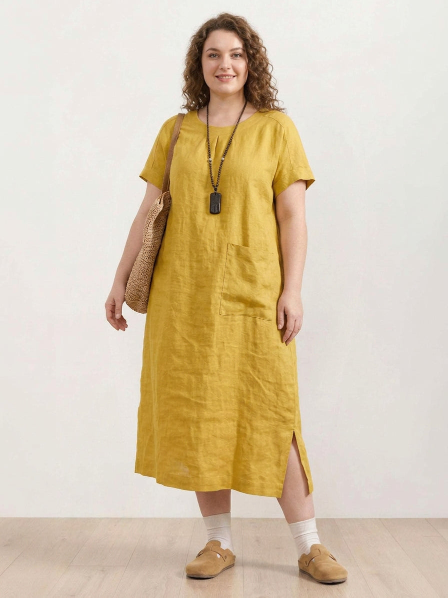 Saskia - Robe Midi en Lin