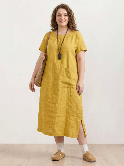 Saskia - Robe Midi en Lin