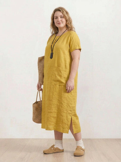 Saskia - Robe Midi en Lin