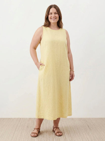 Marlow - Robe sans manches en coton et lin