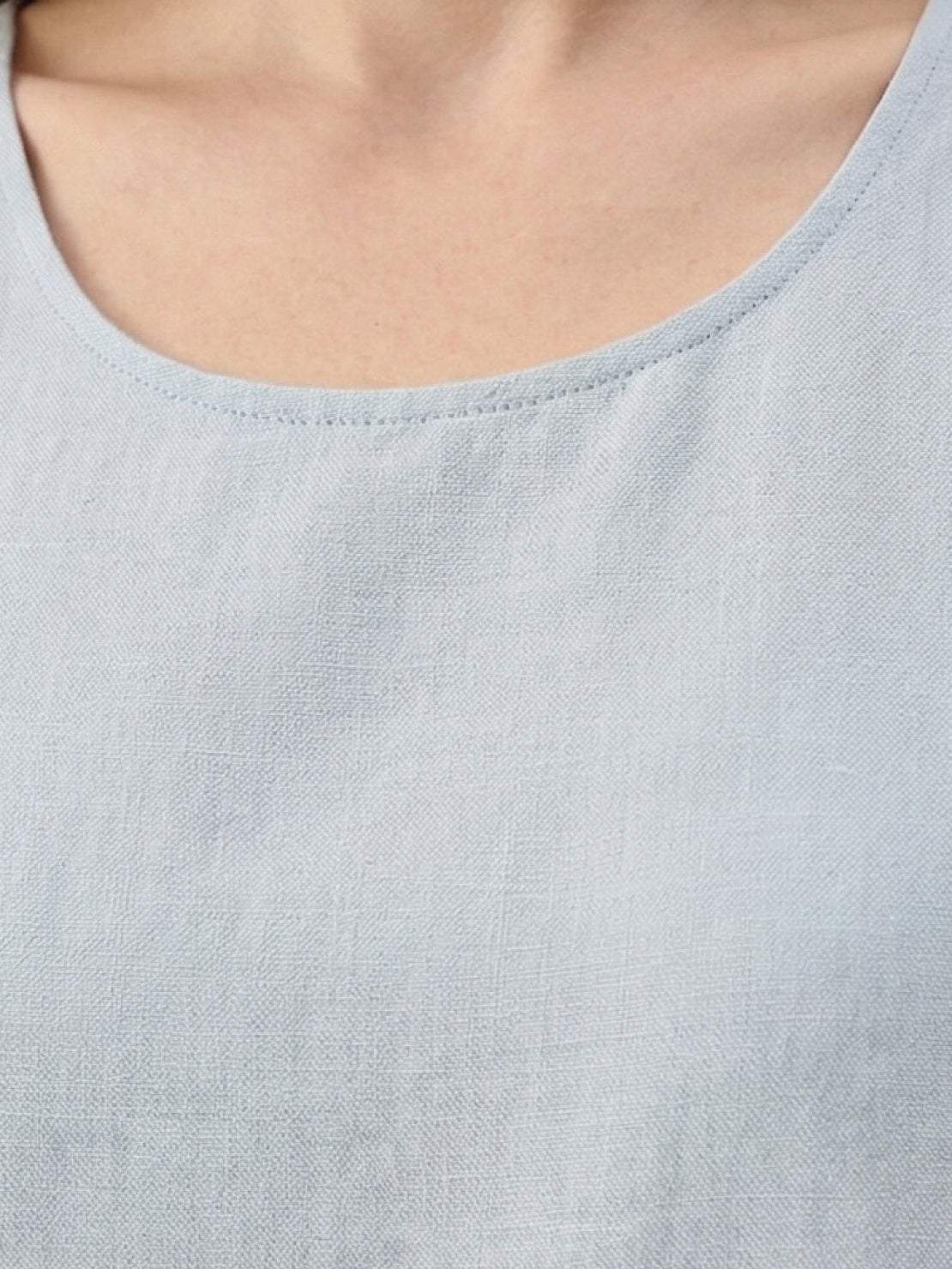 Marlow - Robe sans manches en coton et lin