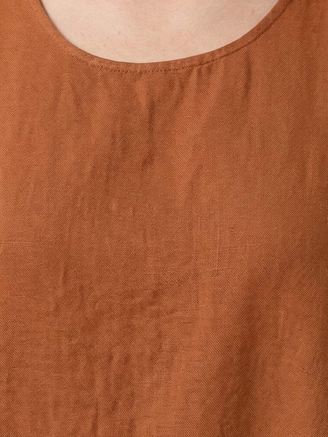 Marlow - Robe sans manches en coton et lin