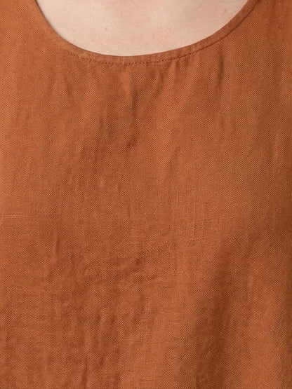 Marlow - Robe sans manches en coton et lin