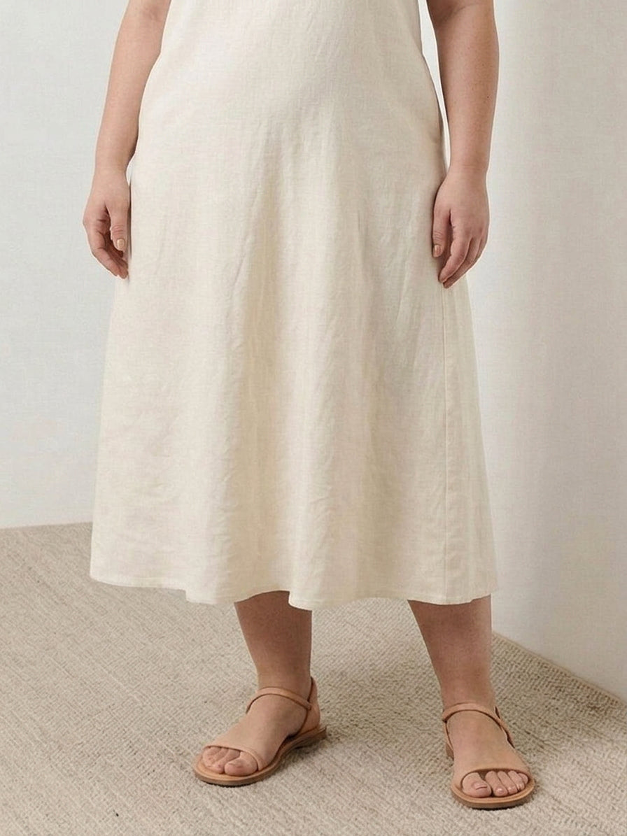 Marlow - Robe sans manches en coton et lin