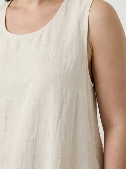 Marlow - Robe sans manches en coton et lin