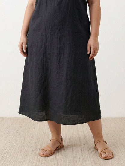 Marlow - Robe sans manches en coton et lin