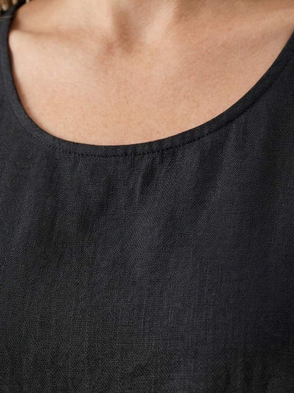 Marlow - Robe sans manches en coton et lin