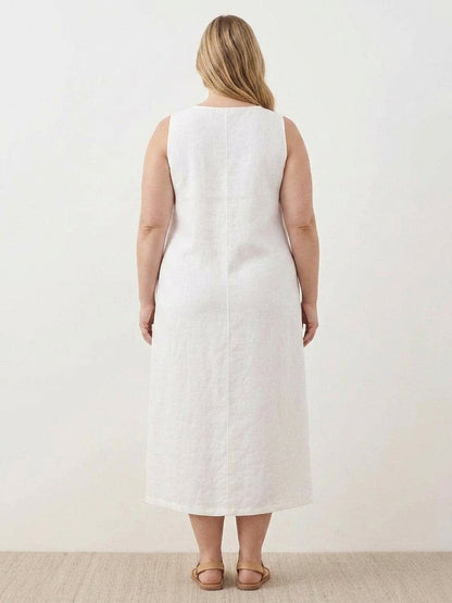 Marlow - Robe sans manches en coton et lin