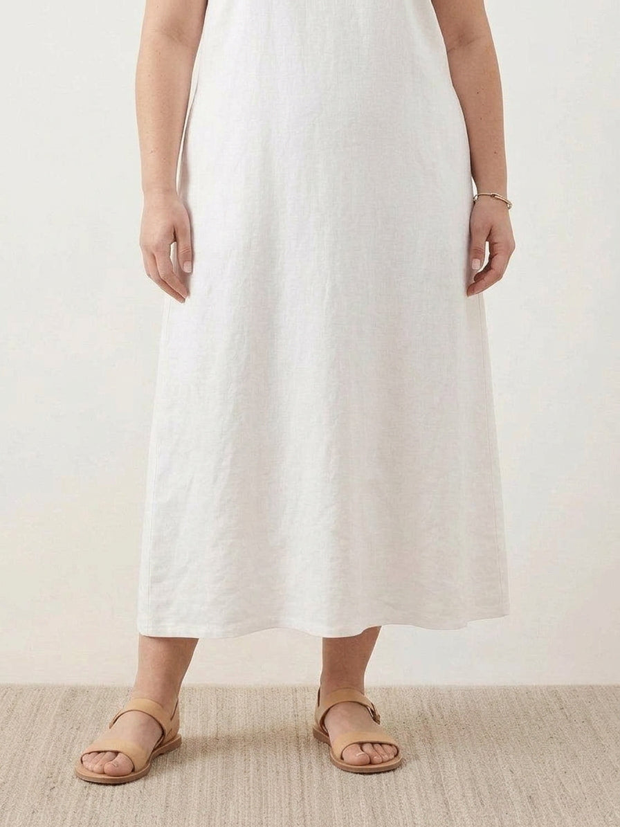 Marlow - Robe sans manches en coton et lin
