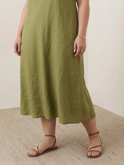 Marlow - Robe sans manches en coton et lin