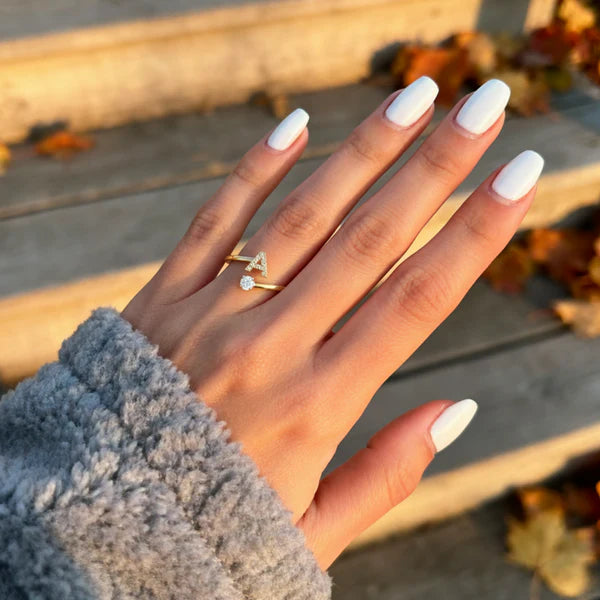 Bague Initiale Ajustable Minimaliste