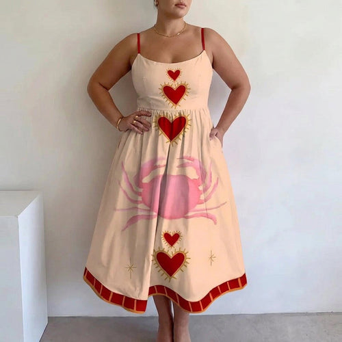 Mireille | Robe Midi Coeur Marée