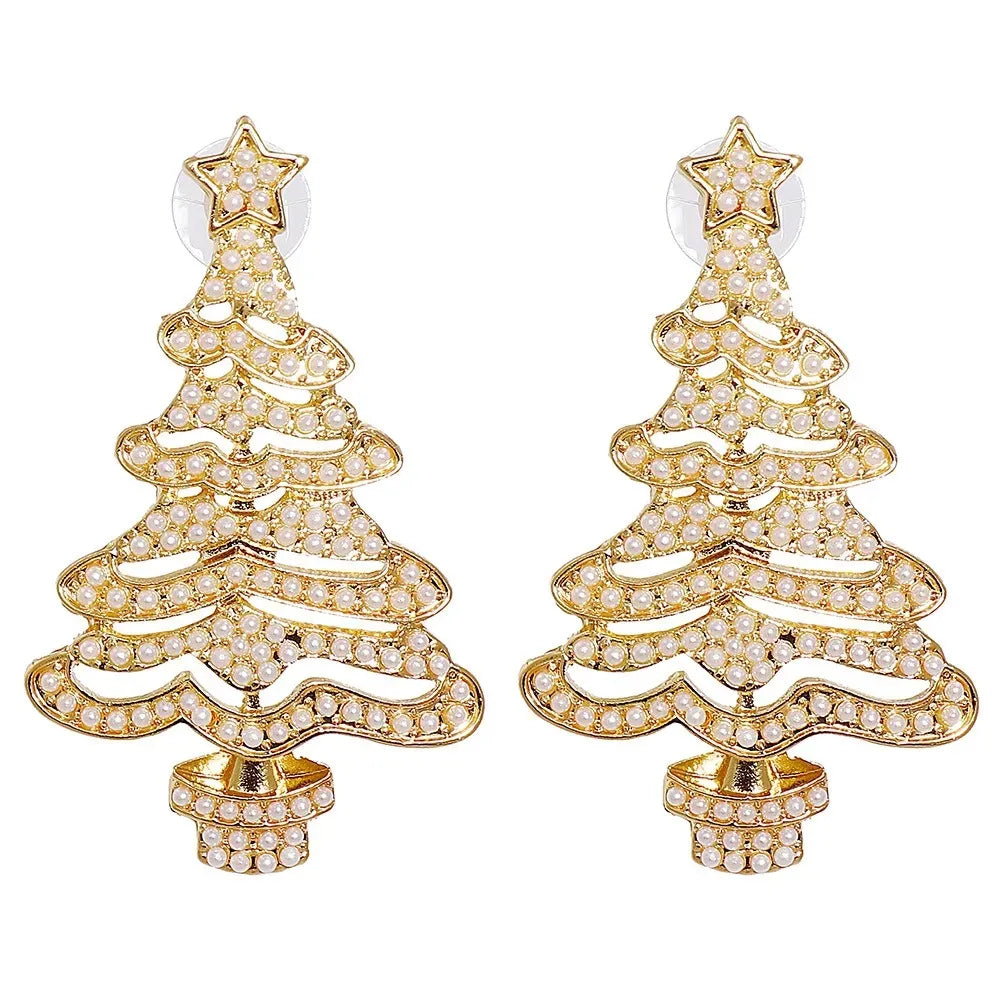 Boucles d'oreilles sapin de Noël