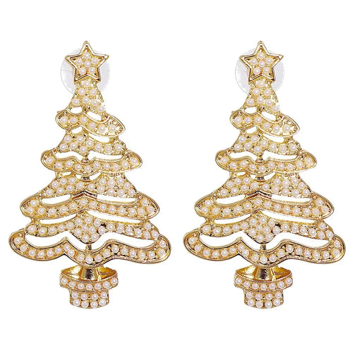 Boucles d'oreilles sapin de Noël