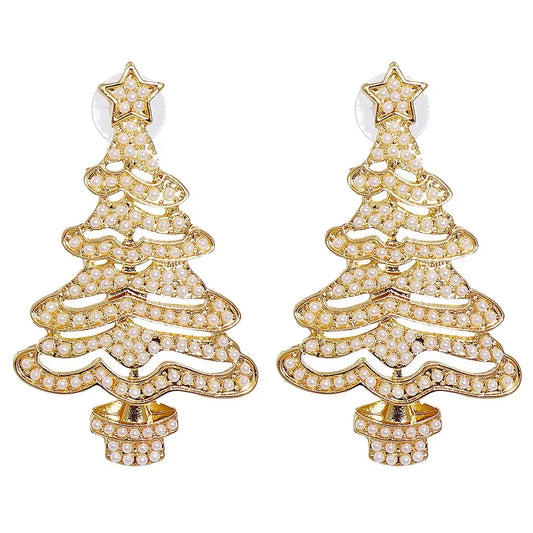Boucles d'oreilles sapin de Noël