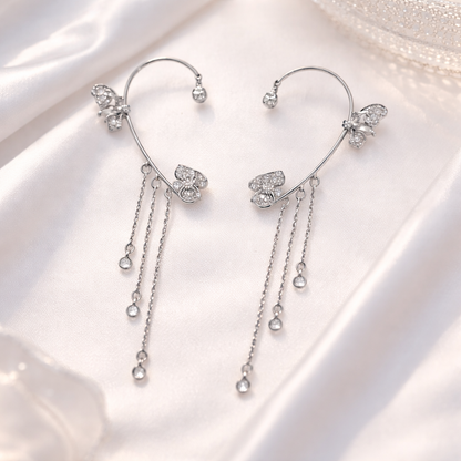 Boucles d’oreilles papillon à franges