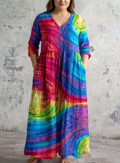Hedda | Robe Maxi Muse Arc-en-Ciel
