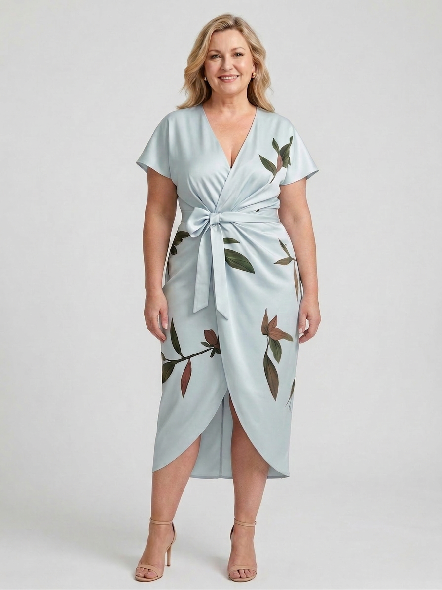 Eulalia - Robe Wrap Élégante Vraie