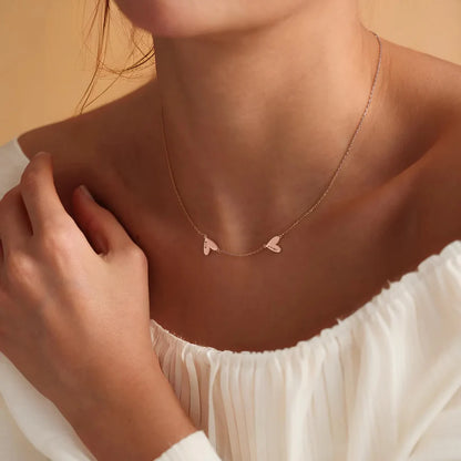 Collier personnalisé aux cœurs gravés