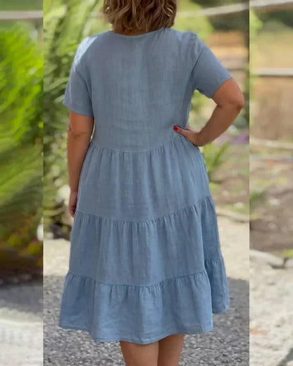 Beatrix - Robe d'été décontractée à col en V