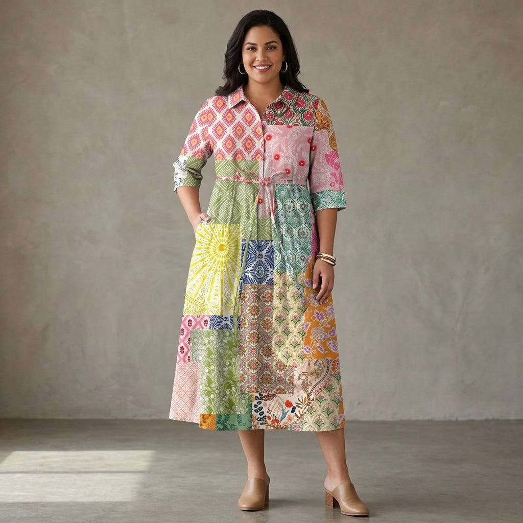 Sora | Robe Patchwork Bohémienne