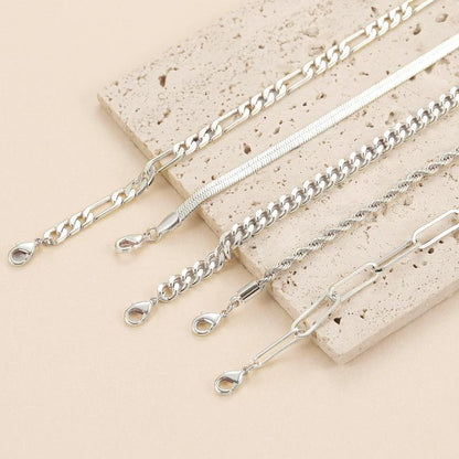 Ensemble de 5 Bracelets aux Mailles Contrastées