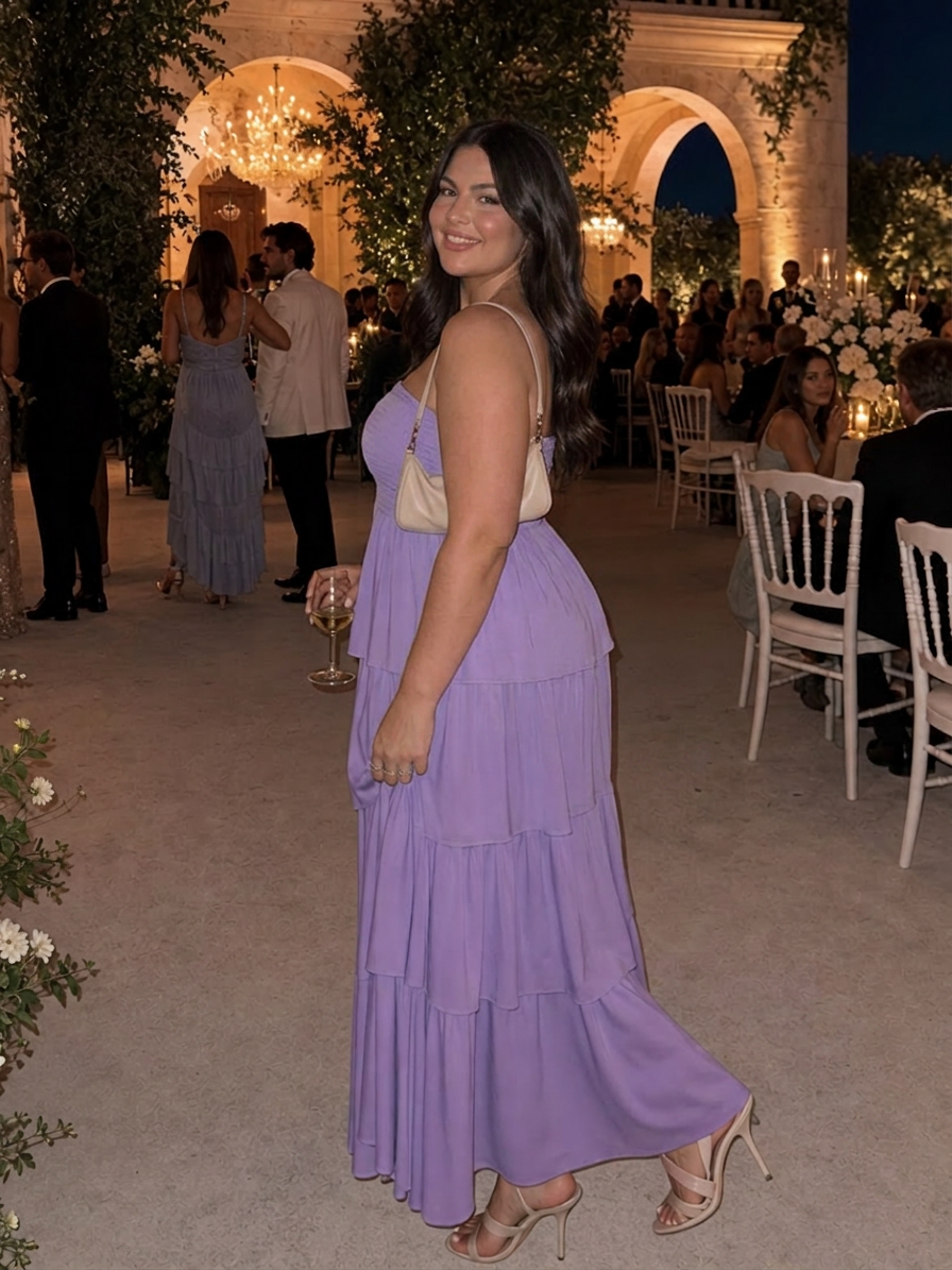 Daria | Robe Midi à Corsage Smocké Sans Bretelles