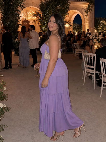 Daria | Robe Midi à Corsage Smocké Sans Bretelles