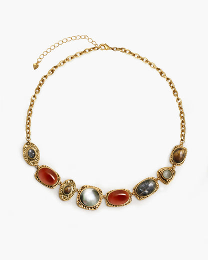 Collier Athéna en métal doré