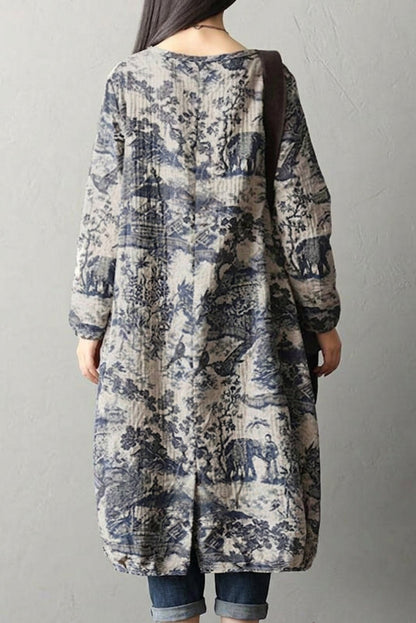 Odette - Robe Imprimée en Porcelaine