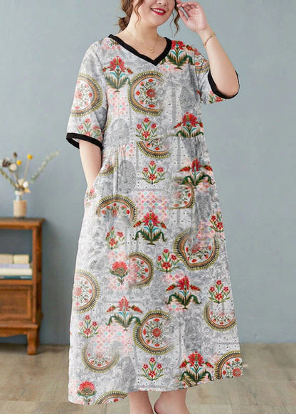 Mira - Robes en Lin à Manches Courtes